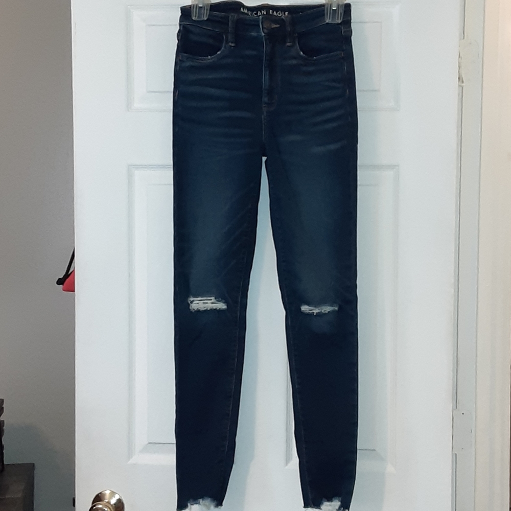 American Eagle distressed jeggings